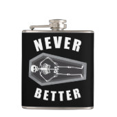 Flasques Jamais Meurt À L'Intérieur Du Squelette Halloween (Devant)