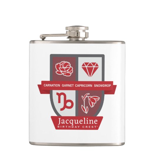 Flasques January (Capricorn) Birthday Crest™ Flask (Devant)