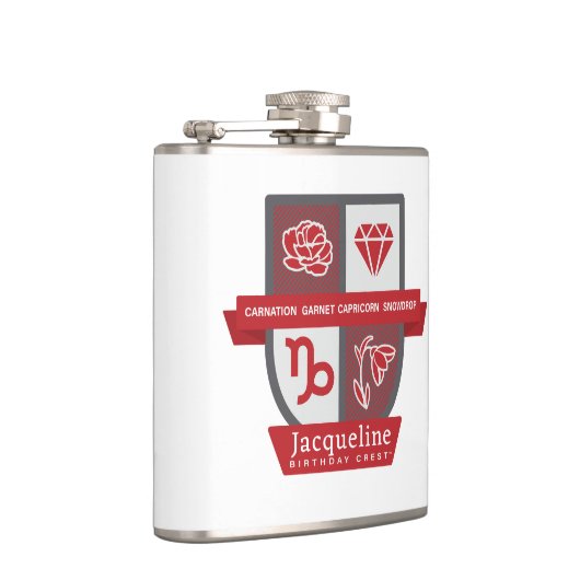 Flasques January (Capricorn) Birthday Crest™ Flask (Droite)