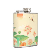 Flasques Japanese Garden Koi Pond and Waterlilies Art (Droite)