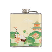 Flasques Japanese Garden Koi Pond and Waterlilies Art (Dos)