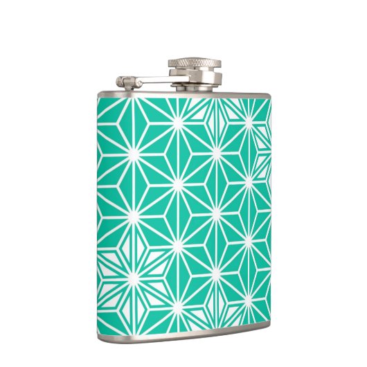 Flasques Japonais Asanoha motif - bleu paon (Droite)