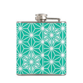 Flasques Japonais Asanoha motif - bleu paon (Dos)