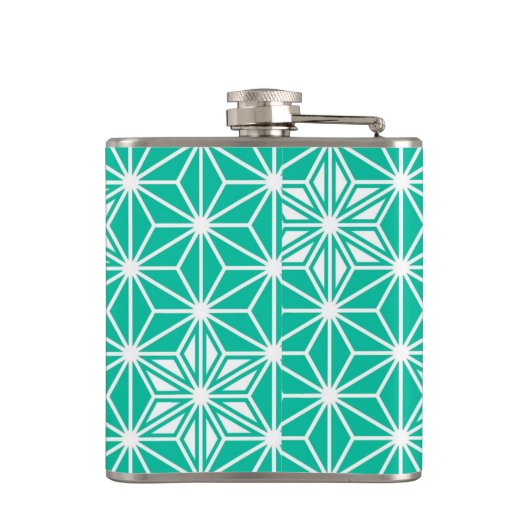 Flasques Japonais Asanoha motif - bleu paon (Dos)