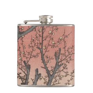 Flasques Jardin de prune fleuri d'arbre japonais