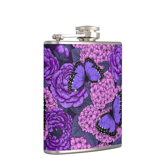 Flasques Jardin morpho bleu 2 (Droite)