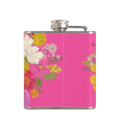 Flasques Jardin rose Floral Mariages Noms des couples (Dos)