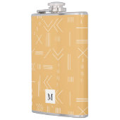 Flasques Jaune moderne Motif géométrique Personnalisé Monog (Gauche)