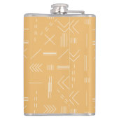 Flasques Jaune moderne Motif géométrique Personnalisé Monog (Dos)