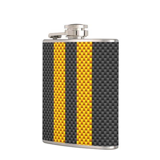 Flasques Jaune Tirages de course Carbone Fiber Style (Gauche)