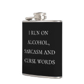Flasques Je cours Sur L'Alcool Sarcasme et Malédiction Mots (Gauche)