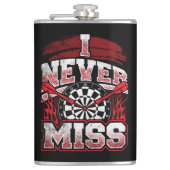 Flasques Je Ne Manque Jamais Dart Player Flask 8 oz. (Devant)