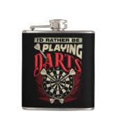 Flasques Je Préférerais Jouer Darts Flask 6 oz. (Devant)