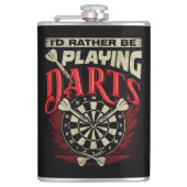 Flasques Je Préférerais Jouer Darts Flask 8 oz. (Devant)