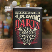 Flasques Je Préférerais Jouer Darts Flask 8 oz.