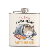 Flasques Je suis désolé, j'ai des plans avec mon lit - Chat (Devant)