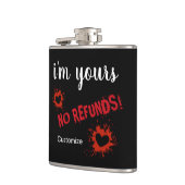 Flasques Je suis le vôtre, pas de remboursement Fiole envel (Gauche)