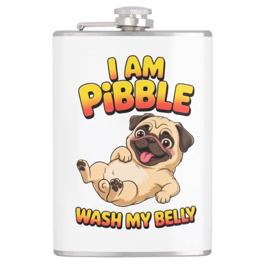 Flasques Je Suis Pibble Lavez Mon Ventre (Devant)