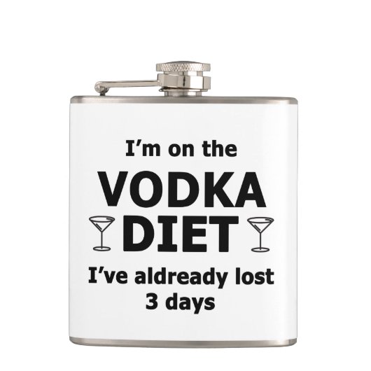 Flasques Je suis sur la vodka Diet (Devant)