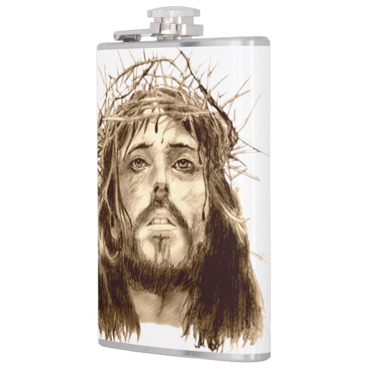 Flasques Jésus-Christ avec une couronne des épines (Gauche)