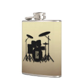 Flasques Jeu de tambour monogramme Or antique (Gauche)