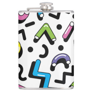 Flasques Jeu géométrique : Motif de formes de Doodles