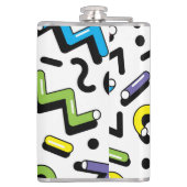 Flasques Jeu géométrique : Motif de formes de Doodles (Dos)