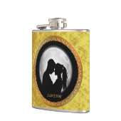 Flasques Jeune couple noir silhouette s'embrasser (Gauche)