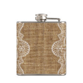 Flasques Jeune mariée rustique de mariage de dentelle de (Dos)