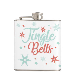 Flasques Jingle Bells Pastel Rouge Vert mignon Boire Cadeau