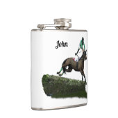 Flasques Jockey Cheval De Saut Dans Une Fiole De Boisson Ve (Droite)