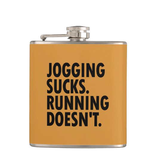 Flasques Jogging Sucks. Courir ne marche pas. (Devant)