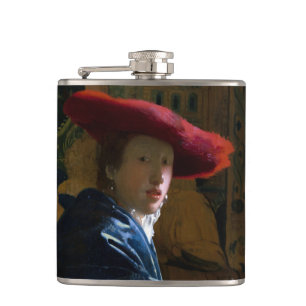 Flasques Johannes Vermeer - Fille avec un Casquette rouge