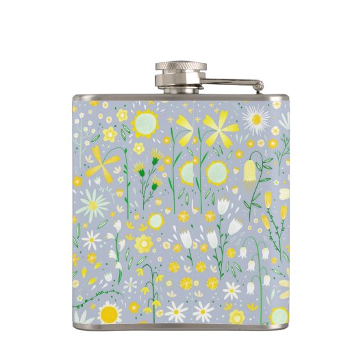 Flasques Joli bleu floral (Dos)