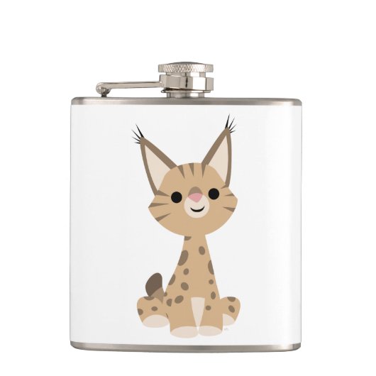 Flasques Joli Carton Lynx Hip Flask (Devant)
