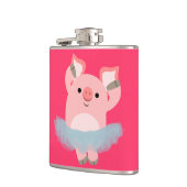 Flasques Joli Cartoon Ballerina Pig Hip Flask (Gauche)