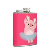 Flasques Joli Cartoon Ballerina Pig Hip Flask (Droite)