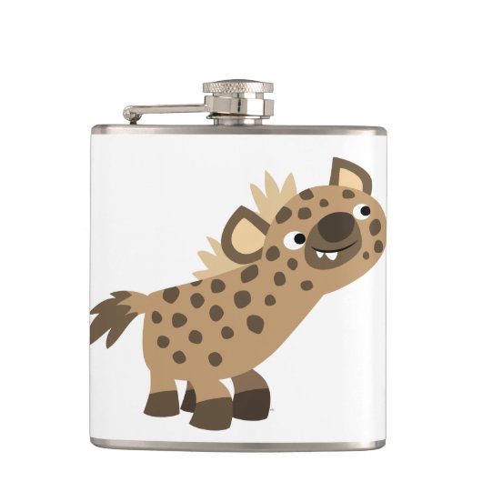 Flasques Joli Cartoon Curieux Hyena Hip Flask (Devant)