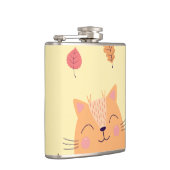 Flasques Joli Chat Orange Gingembre Jouant dans les Feuille (Droite)