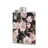 Flasques joli chic girly rose noir floral (Gauche)