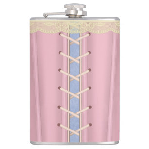 Flasques Joli Corset Lacé Rose