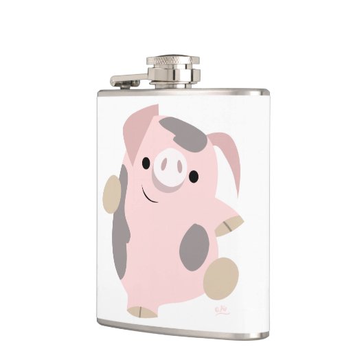 Flasques Joli Danson Dansant Pig Hip Flask (Gauche)