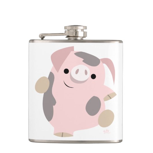 Flasques Joli Danson Dansant Pig Hip Flask (Devant)
