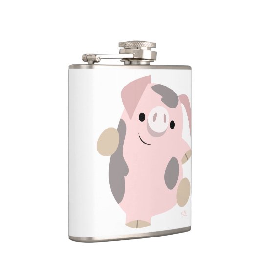 Flasques Joli Danson Dansant Pig Hip Flask (Droite)