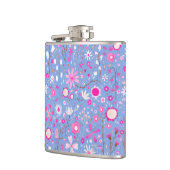 Flasques Joli Fleur sauvage Bleu Botanique Floral Keepsaké (Gauche)