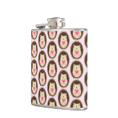 Flasques Joli Hérisson Bébé Fille Rose Motif (Gauche)