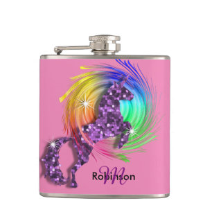 Flasques Joli Imaginaire Rainbow Unicorn Personnalisé