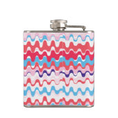 Flasques Joli monogramme motif rose rouge abstrait (Dos)