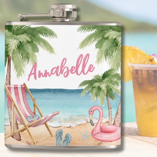 Flasques Joli Nom Tropical de Plage Féminin