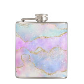 Flasques Joli Pastel Agate | Aquarelle de la veine Parties  (Devant)